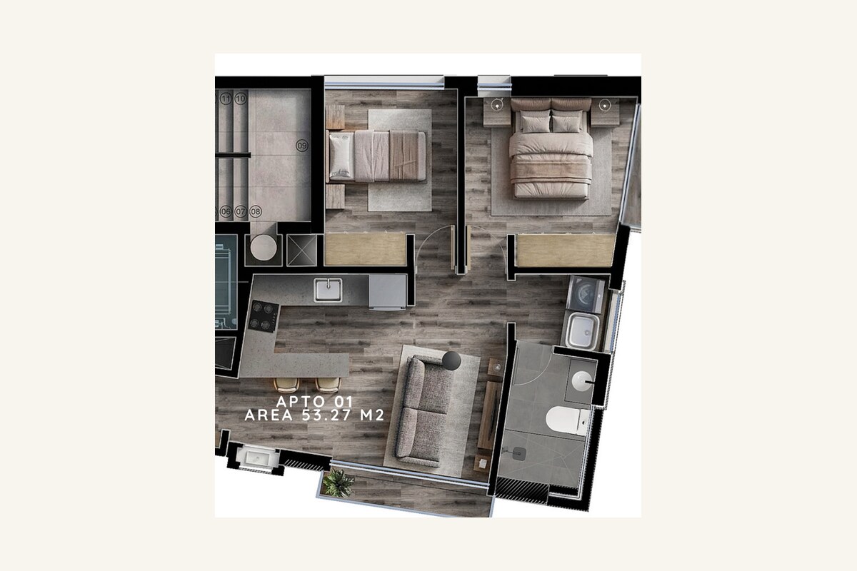 Apartamento tipo 1